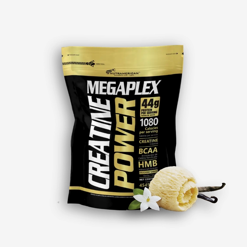 MEGAPLEX CREATINE POWER 10 LIBRAS SABOR VAINILLA - NUTRAMERICAN