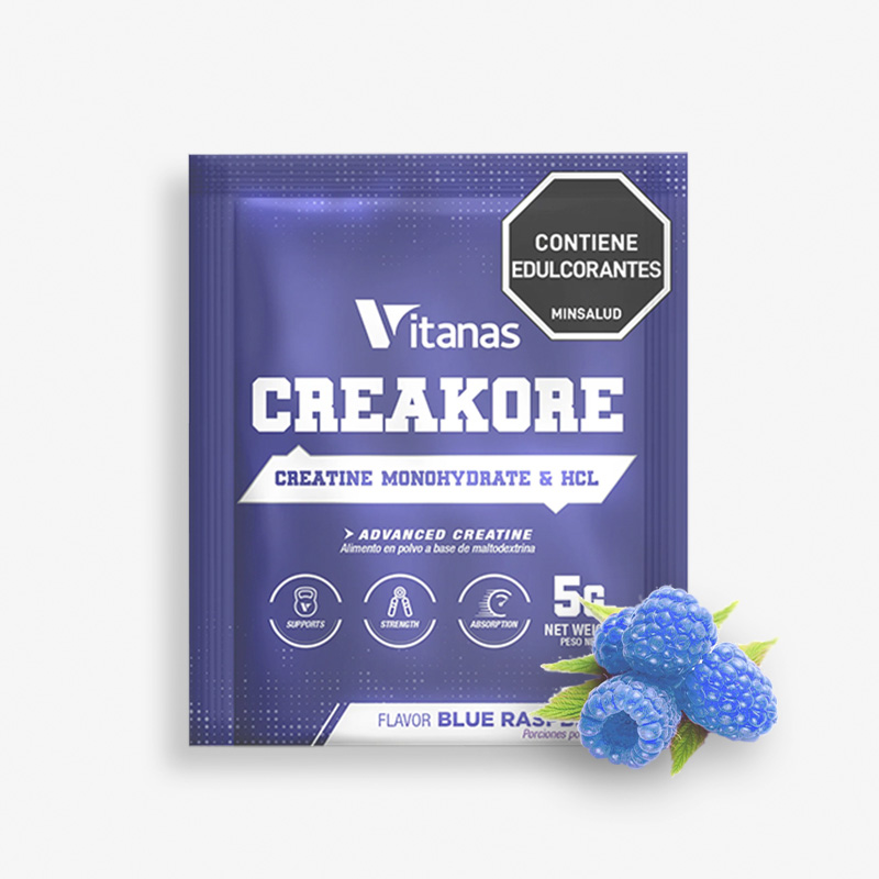 UNIDAD SOBRE CREAKORE 5 GRAMOS SABOR BLUE RASPBERRY - VITANAS