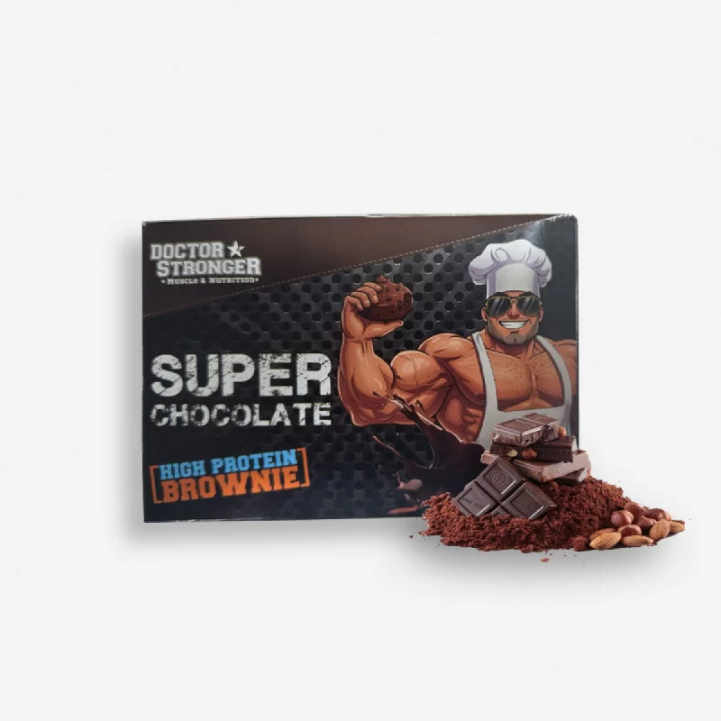 CAJA BROWNIE PROTEIN X6 UNIDADES SABOR SUPER CHOCOLATE - STRONG BAR
