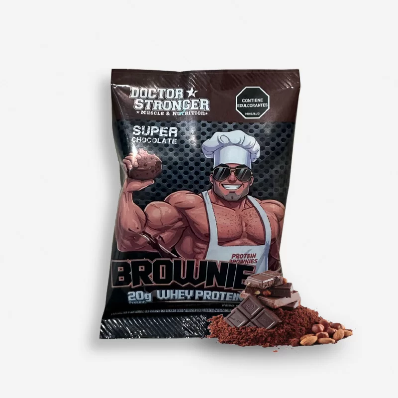 UNIDAD BROWNIE PROTEIN 60 GRAMOS SABOR SUPER CHOCOLATE - STRONG BAR