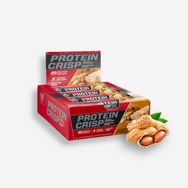CAJA PROTEIN CRISP X12 UNIDADES PEANUT BUTTER CRUNCH - BSN