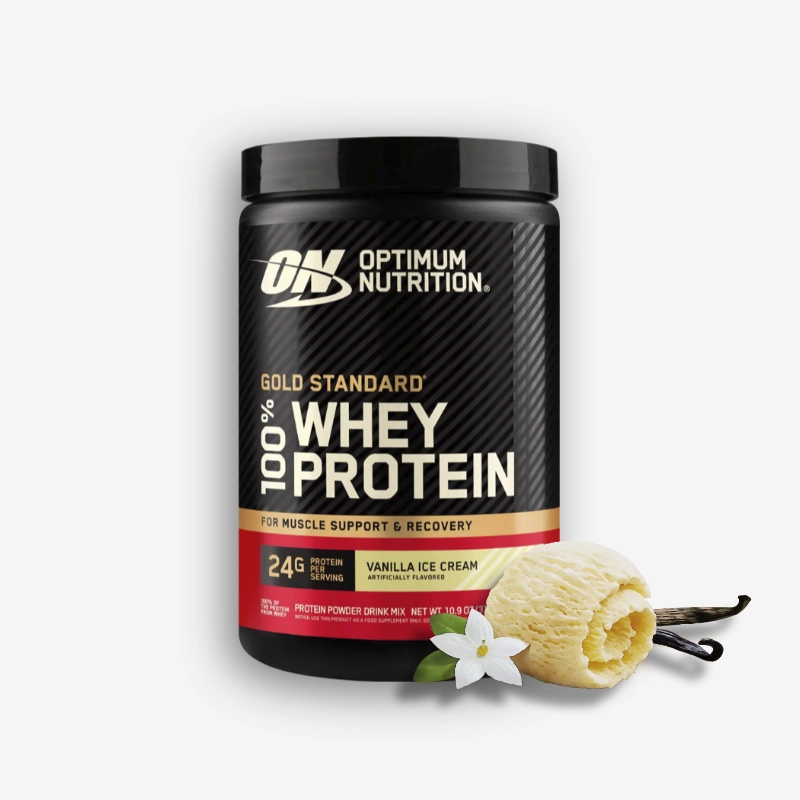 100 % WHEY GOLD STANDARD 310 GRAMOS SABOR VAINILLA ICE CREAM - OPTIMUM NUTRITION