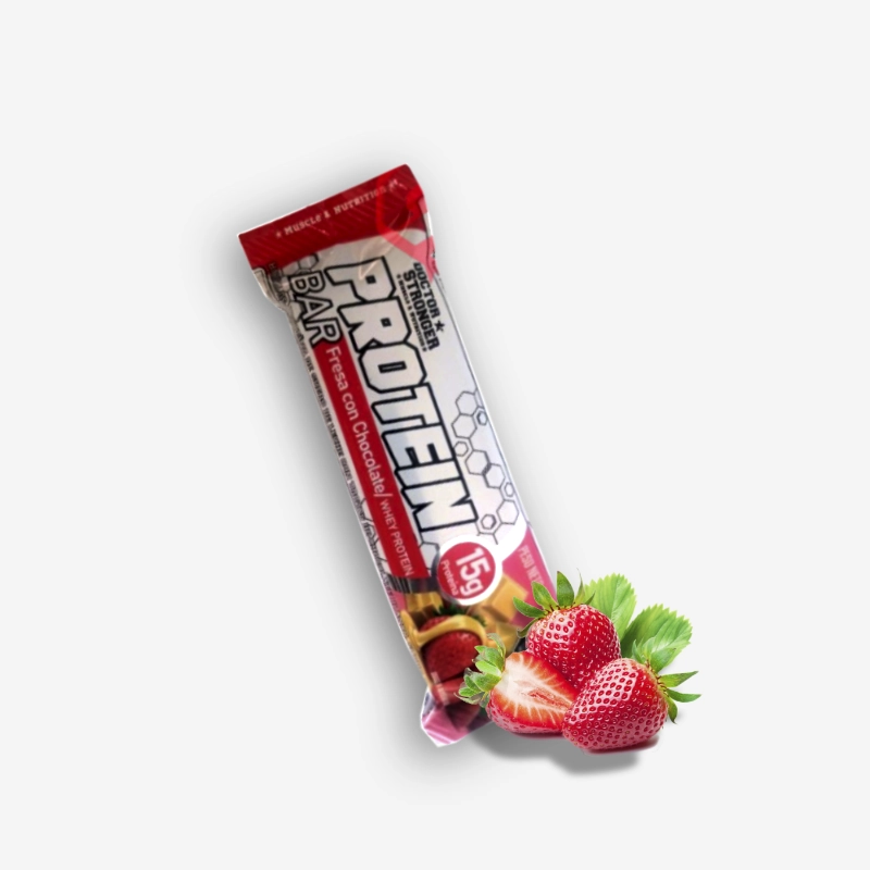 UNIDAD DOCTOR STRONGER WHEY PROTEIN BAR 50 GRAMOS SABOR FRESA - STRONG BAR