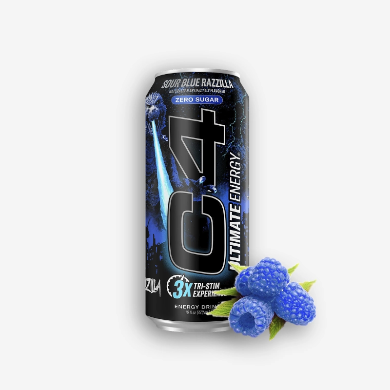UNIDAD LATA C4 473 MILILITROS GODZILLA SABOR SOUR BLUE RAZZILLA - CELLUCOR