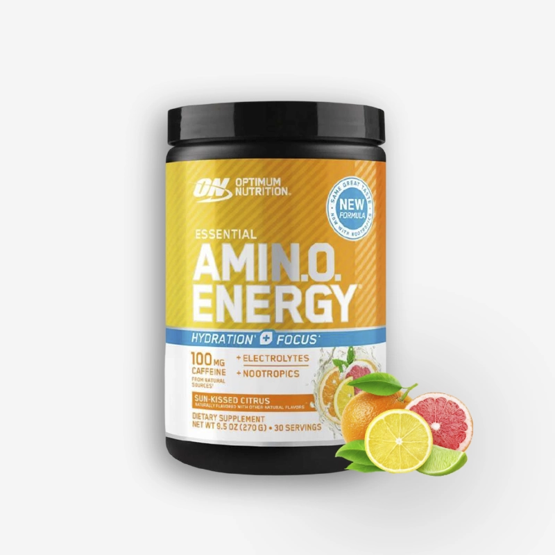 AMINO ENERGY + ELECTROLYTES 30 SERVICIOS SABOR SUN-KISSED CITRUS - OPTIMUM NUTRITION