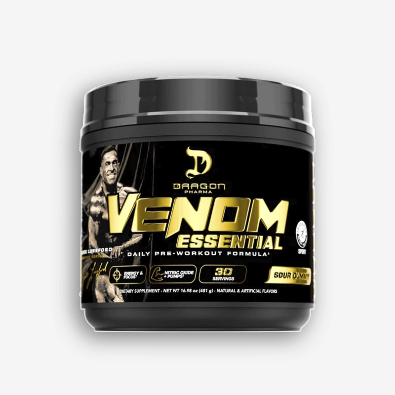 VENOM ESSENTIAL 30 SERVICIOS SABOR SOUR GUMMY- DRAGON PHARMA